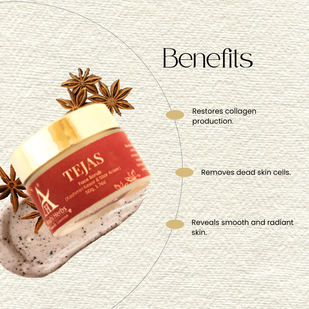 Face Scrub With Kashmiri Kesar & Star Anise - Anahiherbs
