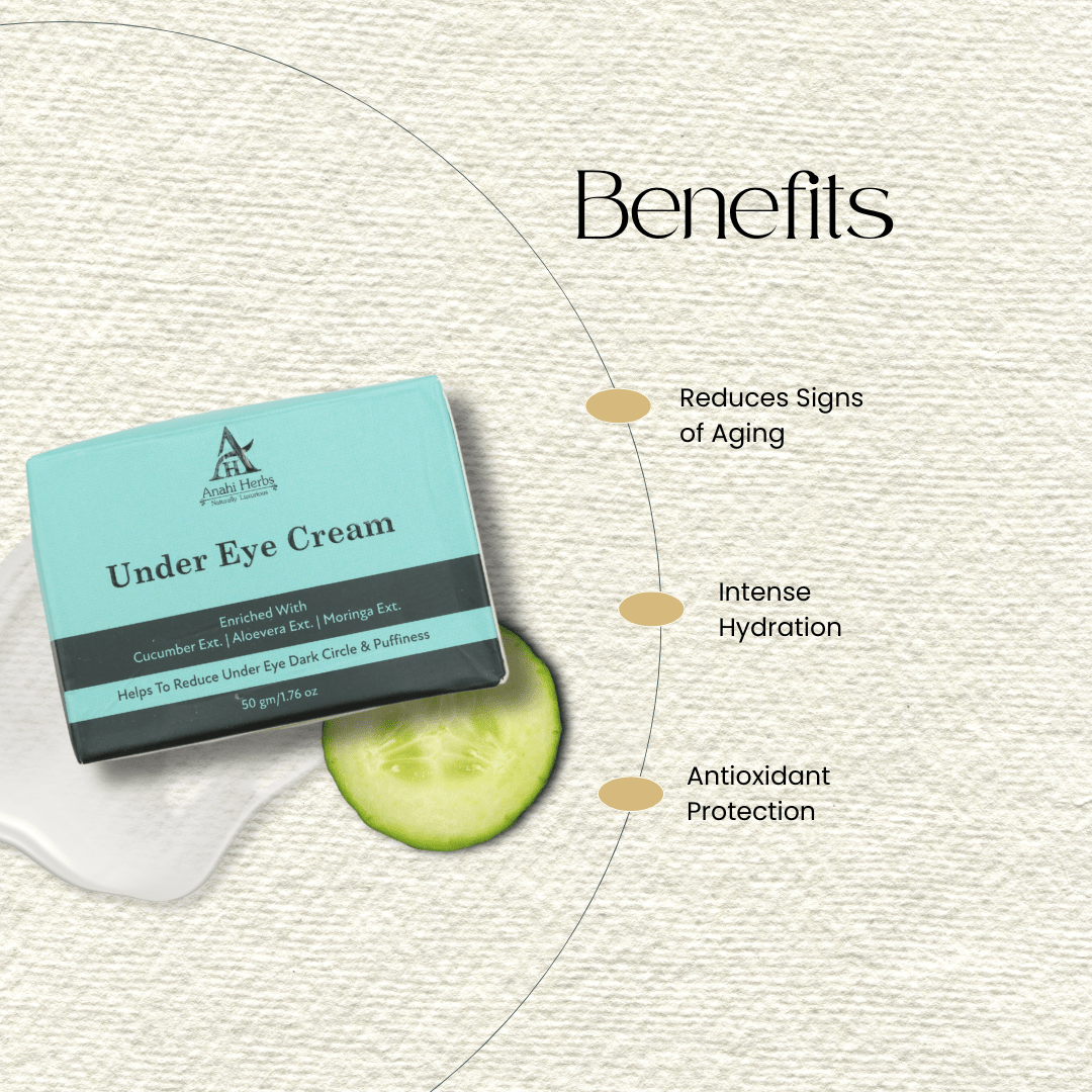 Helps to reduce under eye dark circles and puffiness - Under Eye Cream - Anahiherbs