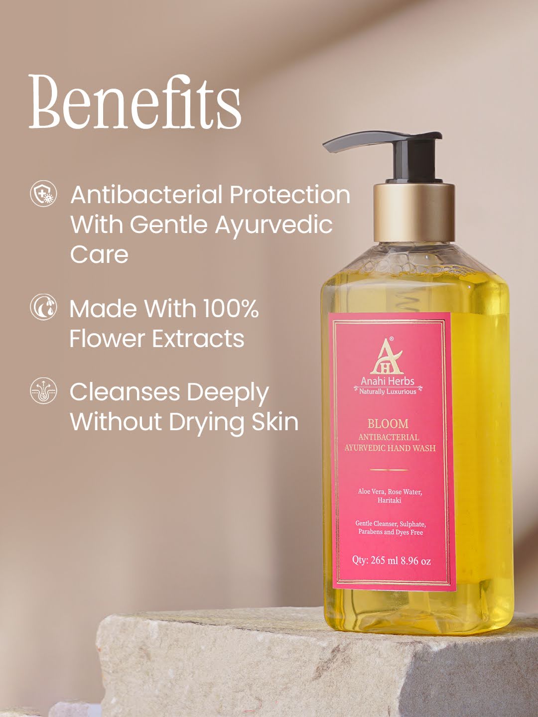 Bloom Antibacterial Ayurvedic Hand Wash - Anahiherbs