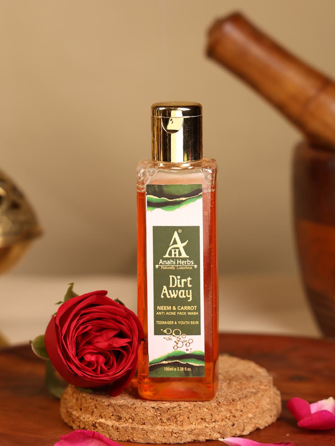 Dirt Away - Anti Acne Face Wash, Neem & Carrot (For Teenagers and Youth Skin) - Anahiherbs