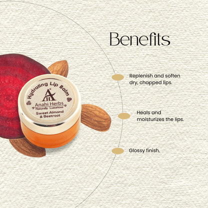Hydrating Lip Balm – Sweet Almond and Beetroot - Anahiherbs