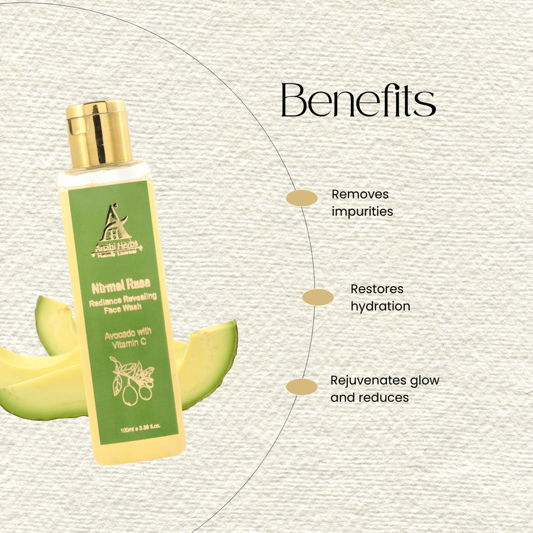 Nirmal Rasa - Radiance Revealing face wash, Avocado with Vitamin C - Anahiherbs