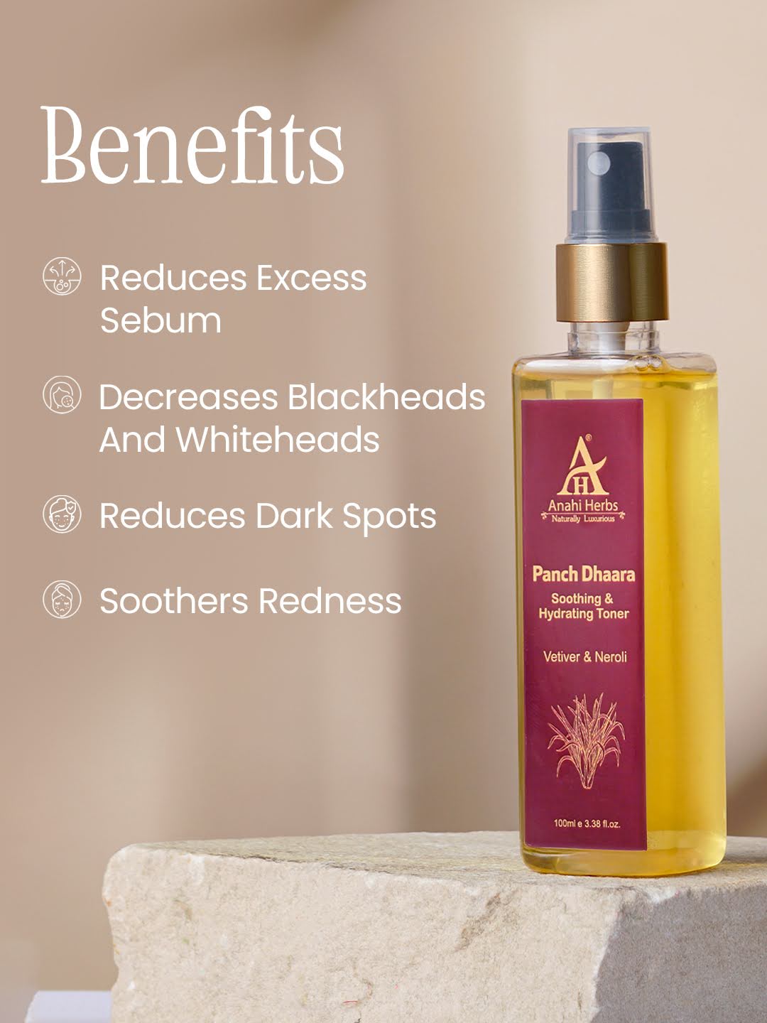 Panch Dhara Soothing and Hydrating Toner - Anahiherbs