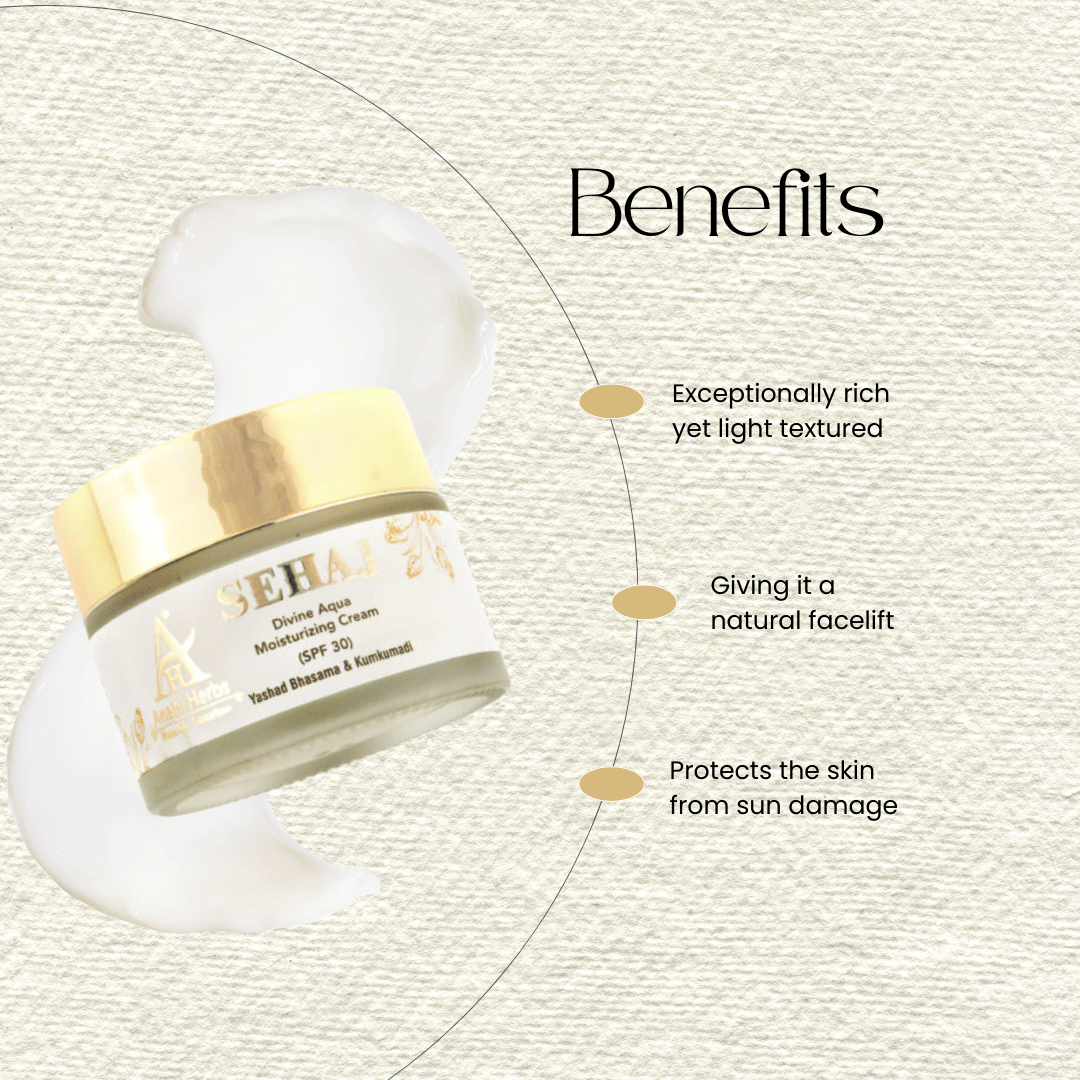 Sehaj - Divine Aqua Moisturizing Cream with with SPF 30 - Anahiherbs